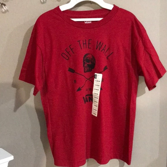 Vans Other - Vans Red Off The Wall Skull Tee Shirt